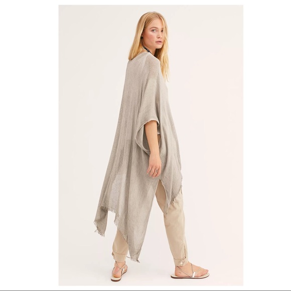 FREE PEOPLE LONG KIMONO DUSTER CARDI CAPE A2C - Picture 7 of 14